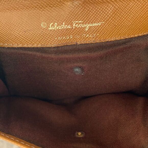 Salvatore Ferragamo Camel Color Compact Leather Wallet - Picture 5 of 11
